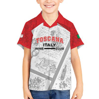 Personalized Italy Tuscany Family Matching Off The Shoulder Long Sleeve Dress and Hawaiian Shirt Toscana Wine Club - Wonder Print Shop