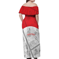 Personalized Italy Tuscany Family Matching Off Shoulder Maxi Dress and Hawaiian Shirt Toscana Wine Club - Wonder Print Shop