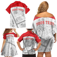 Personalized Italy Tuscany Family Matching Off Shoulder Short Dress and Hawaiian Shirt Toscana Wine Club - Wonder Print Shop