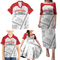 Personalized Italy Tuscany Family Matching Puletasi and Hawaiian Shirt Toscana Wine Club - Wonder Print Shop