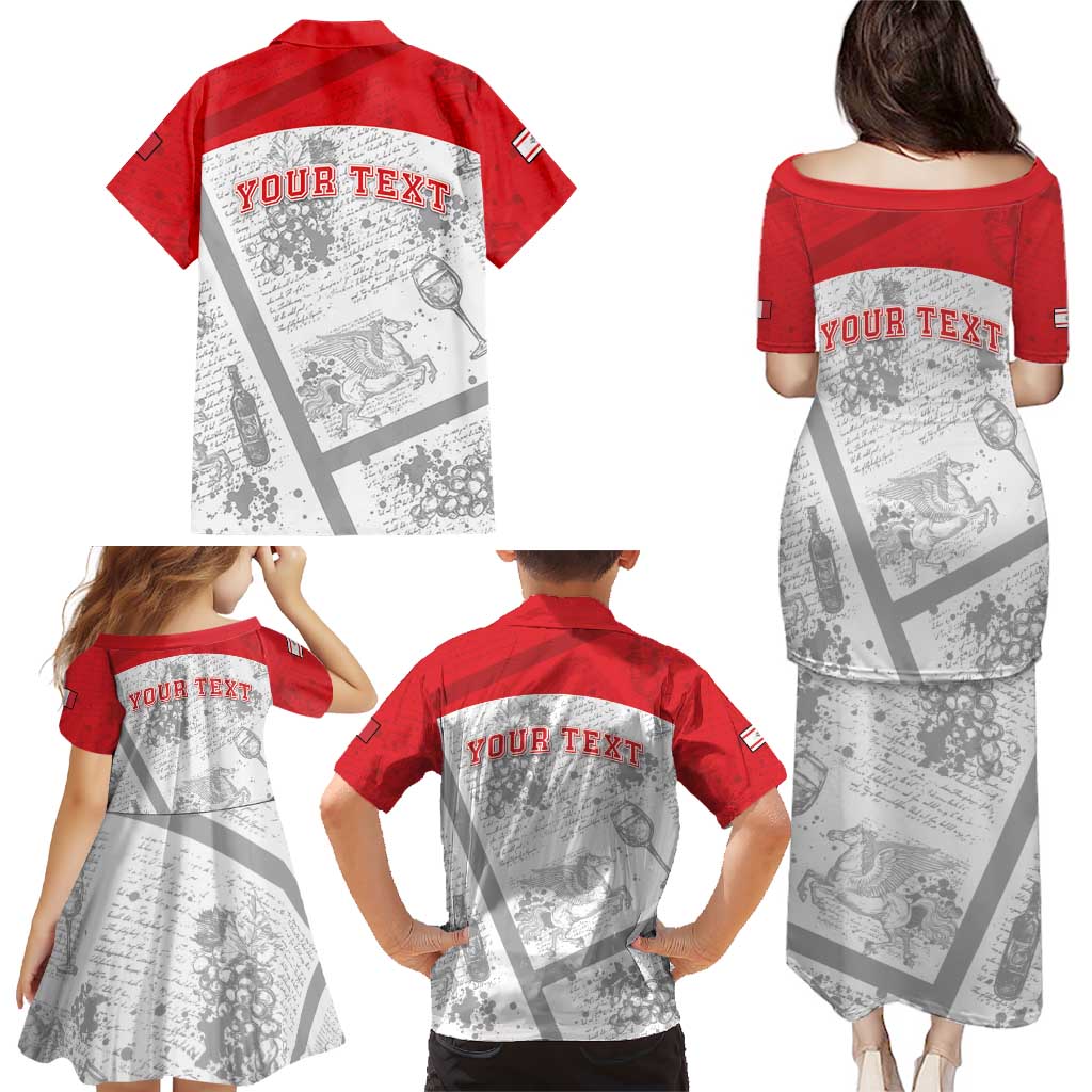 Personalized Italy Tuscany Family Matching Puletasi and Hawaiian Shirt Toscana Wine Club - Wonder Print Shop