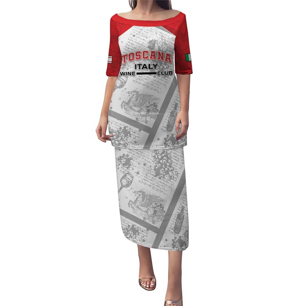 Personalized Italy Tuscany Family Matching Puletasi and Hawaiian Shirt Toscana Wine Club - Wonder Print Shop