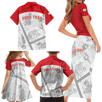 Personalized Italy Tuscany Family Matching Short Sleeve Bodycon Dress and Hawaiian Shirt Toscana Wine Club - Wonder Print Shop