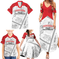 Personalized Italy Tuscany Family Matching Summer Maxi Dress and Hawaiian Shirt Toscana Wine Club - Wonder Print Shop