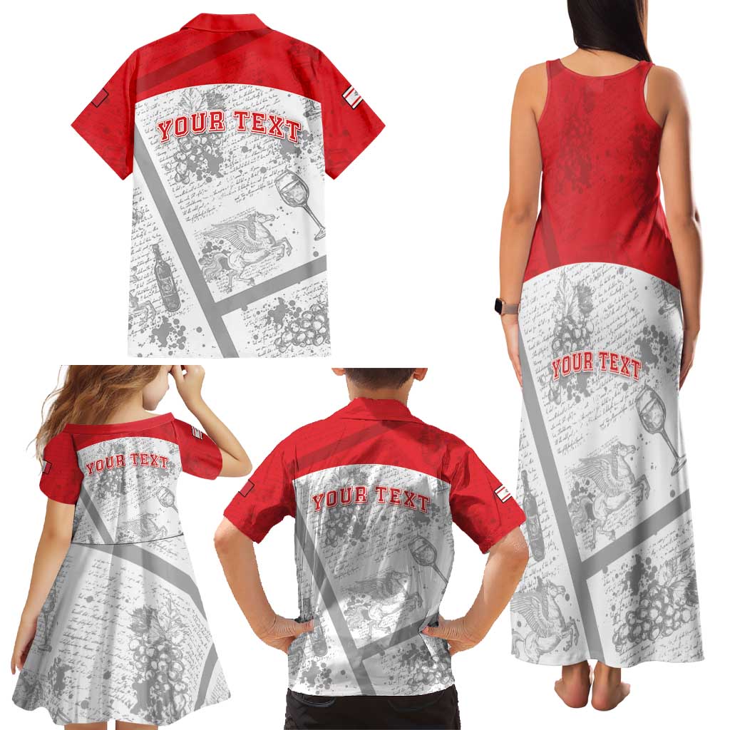Personalized Italy Tuscany Family Matching Tank Maxi Dress and Hawaiian Shirt Toscana Wine Club - Wonder Print Shop