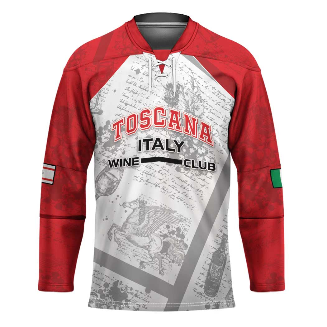 Personalized Italy Tuscany Hockey Jersey Toscana Wine Club - Wonder Print Shop