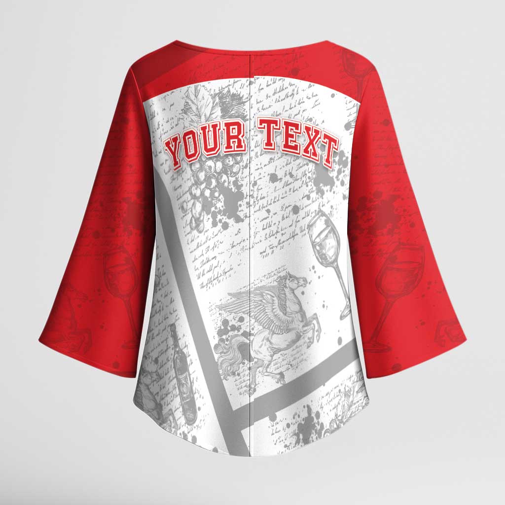 Personalized Italy Tuscany Kimono Sleeve Blouse Toscana Wine Club - Wonder Print Shop