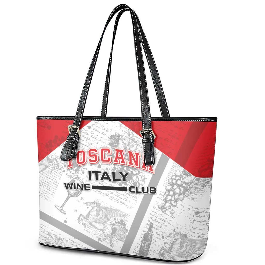 Italy Tuscany Leather Tote Bag Toscana Wine Club - Wonder Print Shop