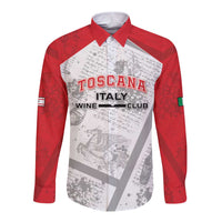 Personalized Italy Tuscany Long Sleeve Button Shirt Toscana Wine Club - Wonder Print Shop
