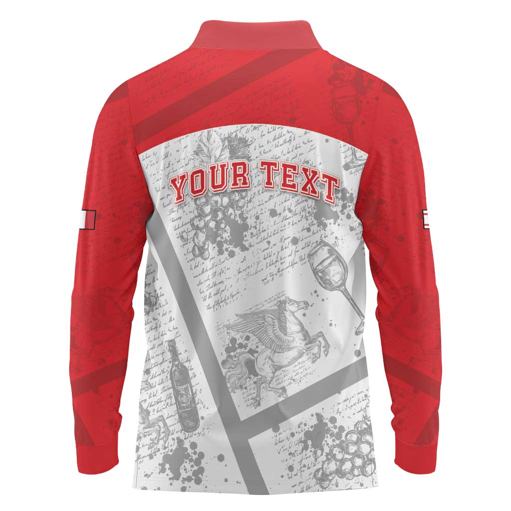 Personalized Italy Tuscany Long Sleeve Polo Shirt Toscana Wine Club - Wonder Print Shop