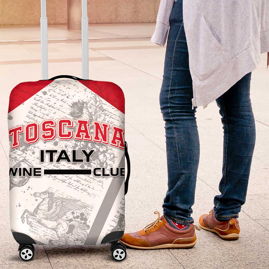 Italy Tuscany Luggage Cover Toscana Wine Club - Wonder Print Shop