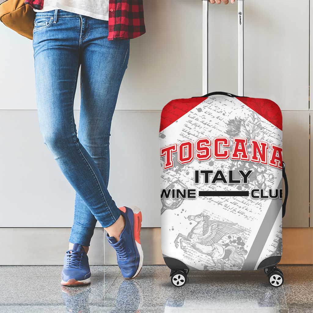 Italy Tuscany Luggage Cover Toscana Wine Club - Wonder Print Shop