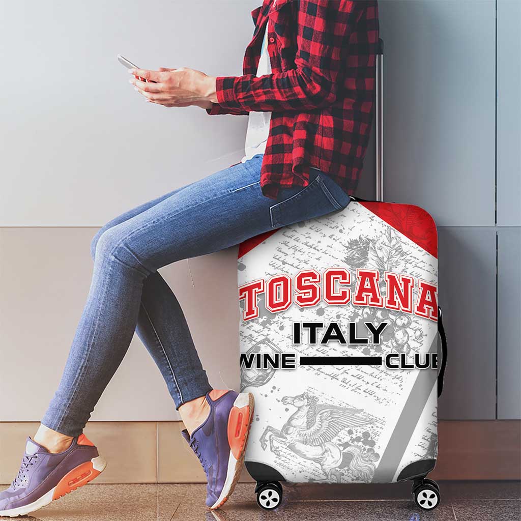 Italy Tuscany Luggage Cover Toscana Wine Club - Wonder Print Shop