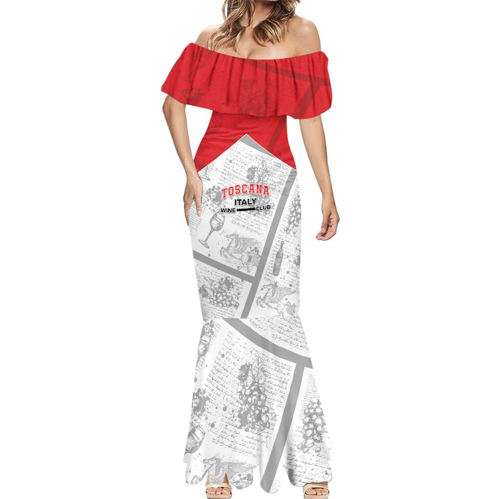 Personalized Italy Tuscany Mermaid Dress Toscana Wine Club - Wonder Print Shop