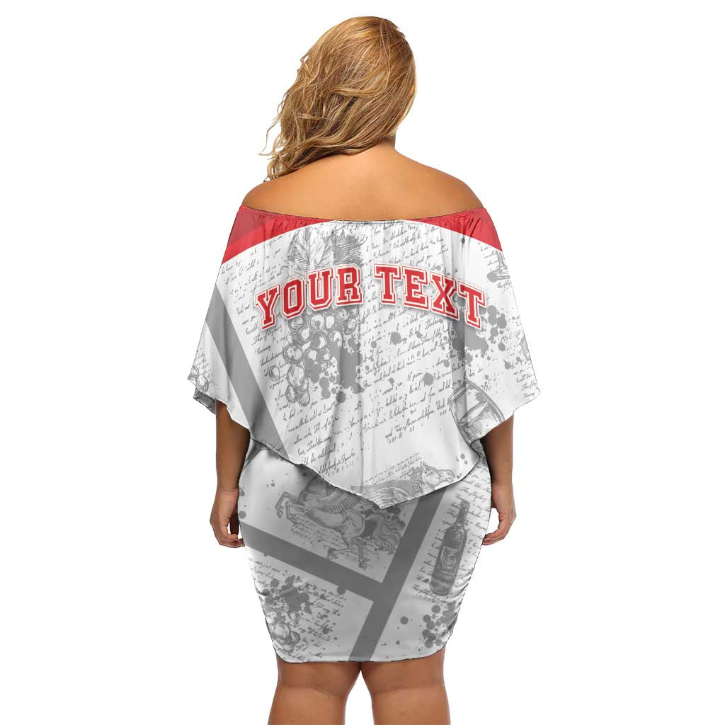 Personalized Italy Tuscany Off Shoulder Short Dress Toscana Wine Club - Wonder Print Shop
