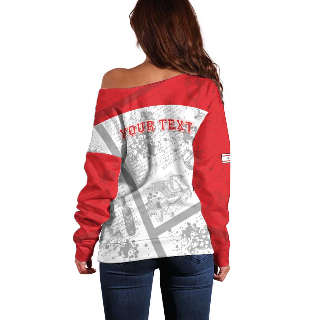 Personalized Italy Tuscany Off Shoulder Sweater Toscana Wine Club - Wonder Print Shop