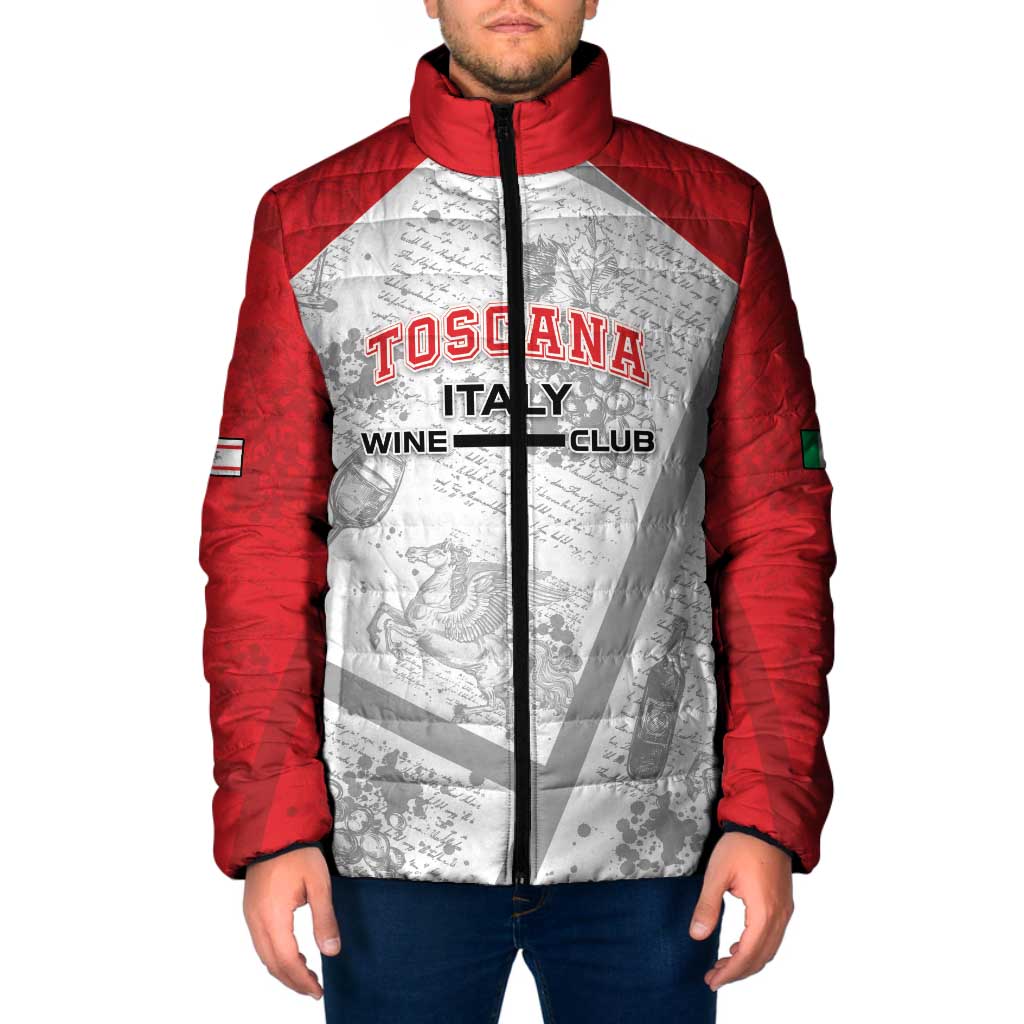 Personalized Italy Tuscany Padded Jacket Toscana Wine Club - Wonder Print Shop