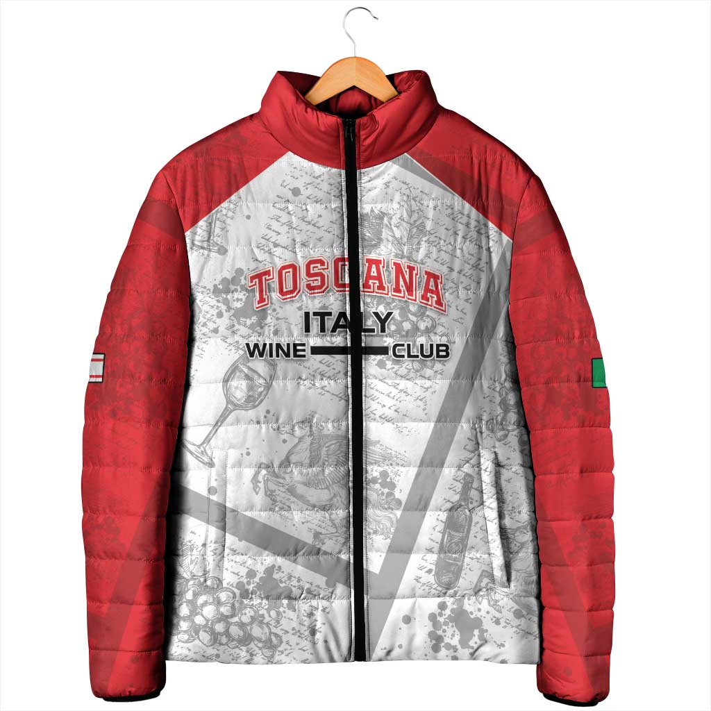 Personalized Italy Tuscany Padded Jacket Toscana Wine Club - Wonder Print Shop