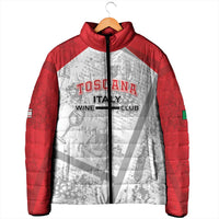 Personalized Italy Tuscany Padded Jacket Toscana Wine Club - Wonder Print Shop