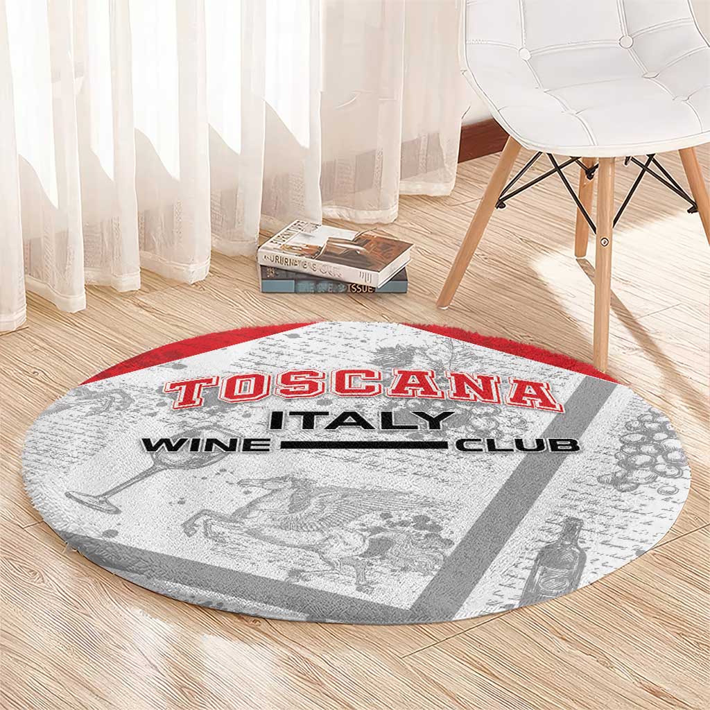 Italy Tuscany Round Carpet Toscana Wine Club - Wonder Print Shop