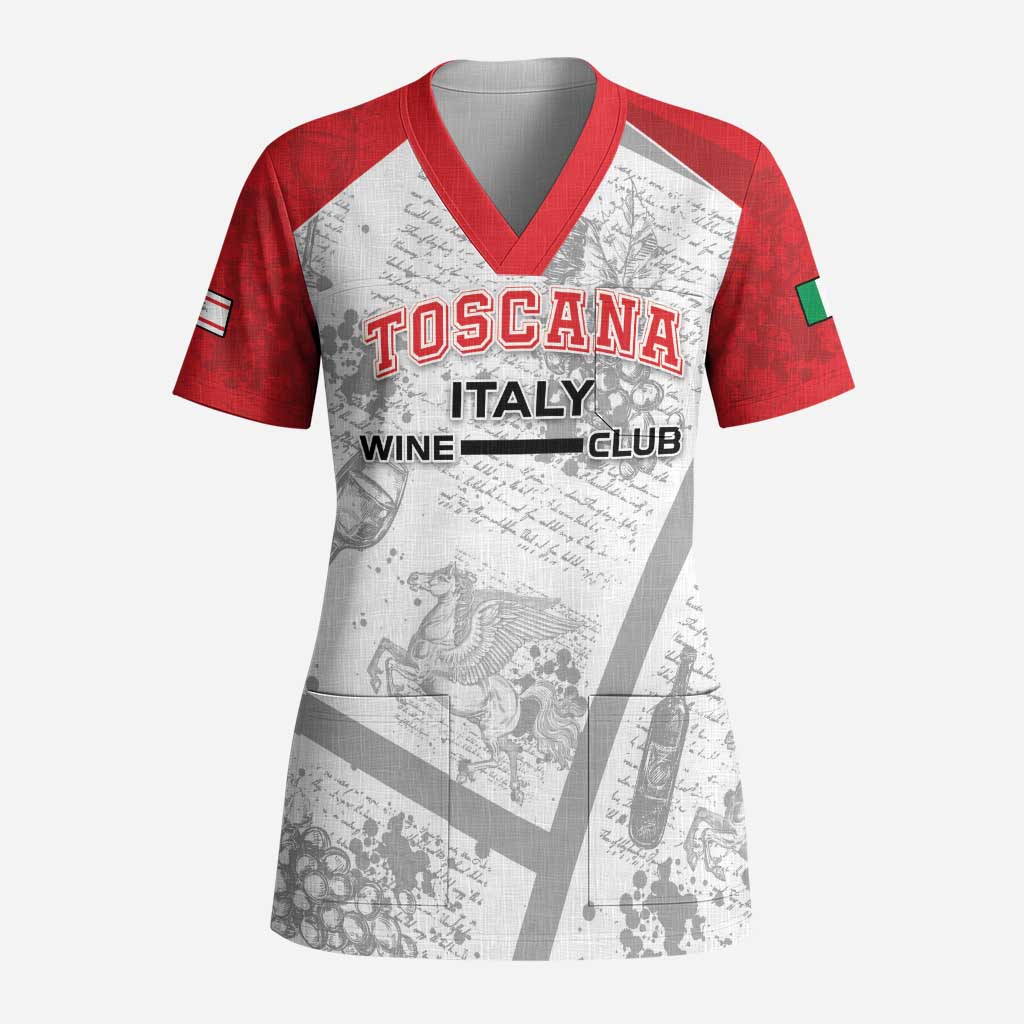 Personalized Italy Tuscany Scrub Top Toscana Wine Club - Wonder Print Shop