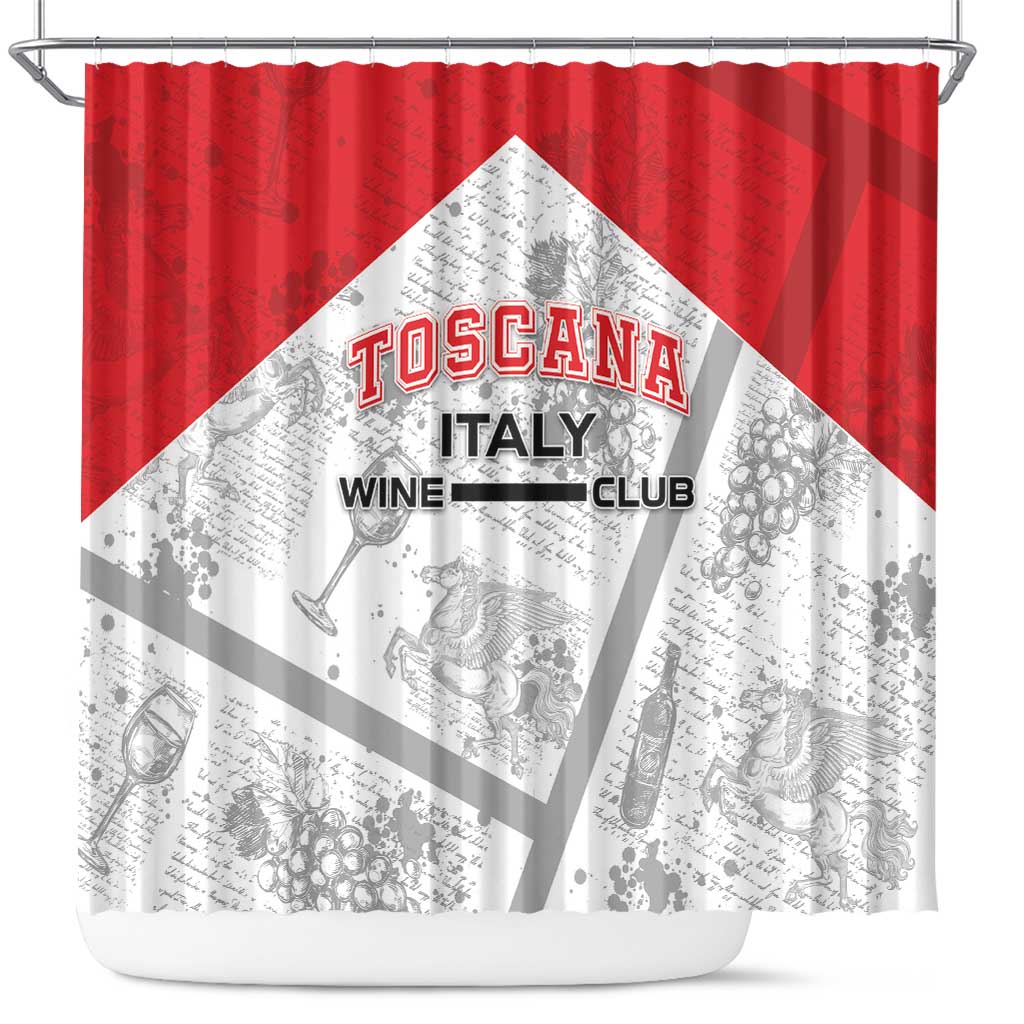 Italy Tuscany Shower Curtain Toscana Wine Club - Wonder Print Shop