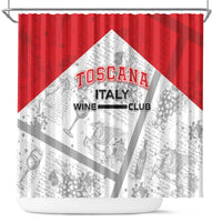 Italy Tuscany Shower Curtain Toscana Wine Club - Wonder Print Shop