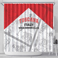 Italy Tuscany Shower Curtain Toscana Wine Club - Wonder Print Shop