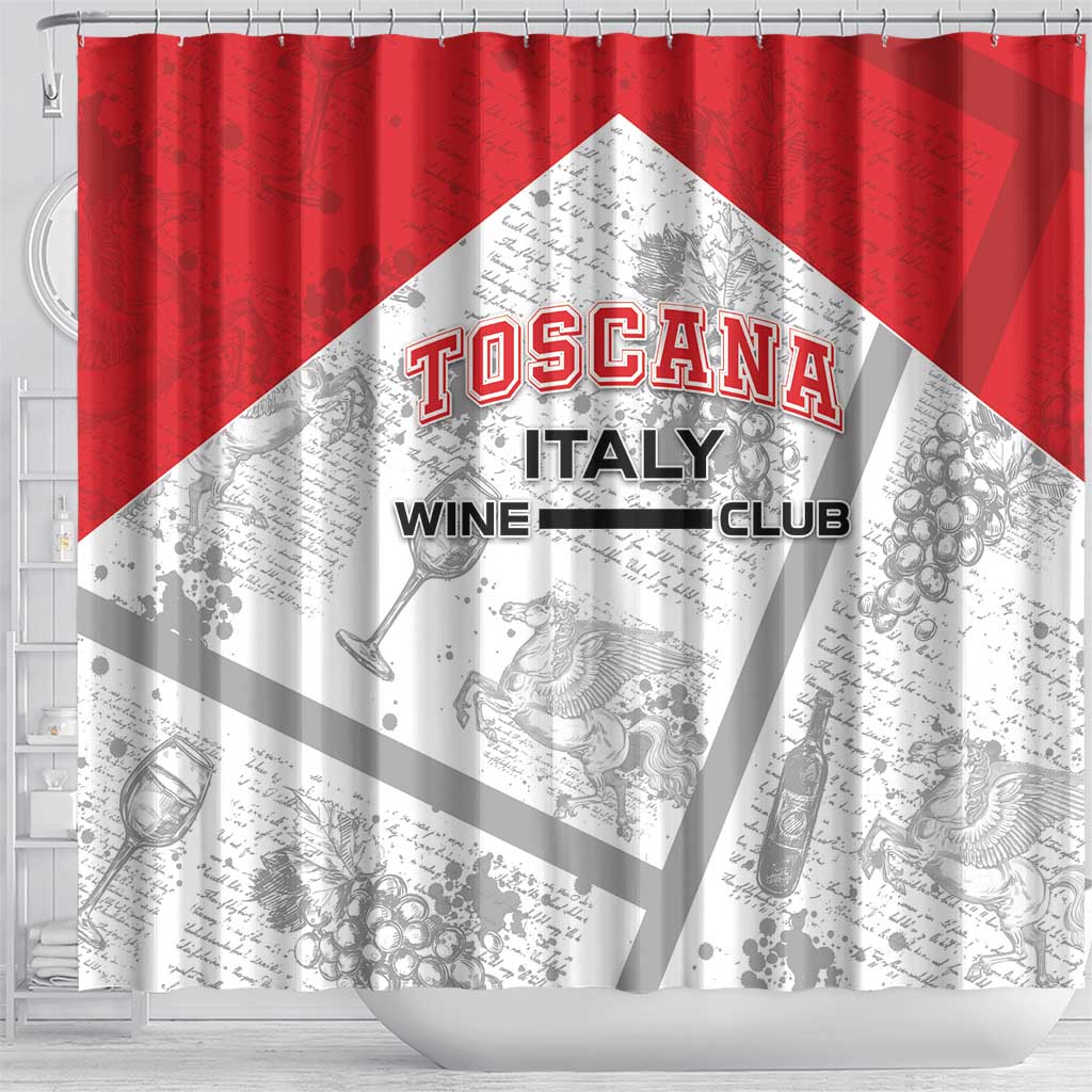 Italy Tuscany Shower Curtain Toscana Wine Club - Wonder Print Shop