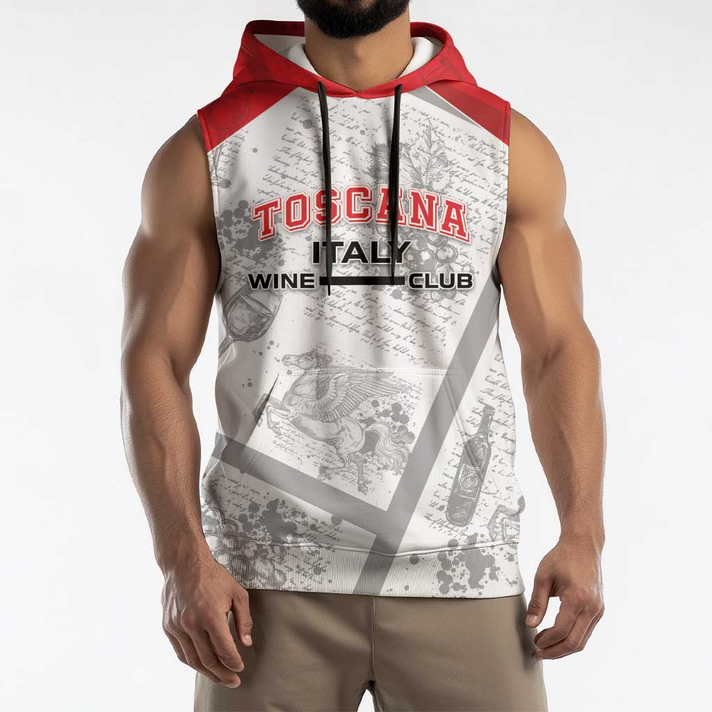 Personalized Italy Tuscany Sleeveless Hoodie Toscana Wine Club - Wonder Print Shop