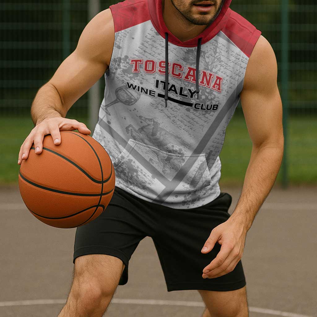 Personalized Italy Tuscany Sleeveless Hoodie Toscana Wine Club - Wonder Print Shop
