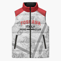 Personalized Italy Tuscany Sleeveless Puffer Jacket Toscana Wine Club - Wonder Print Shop