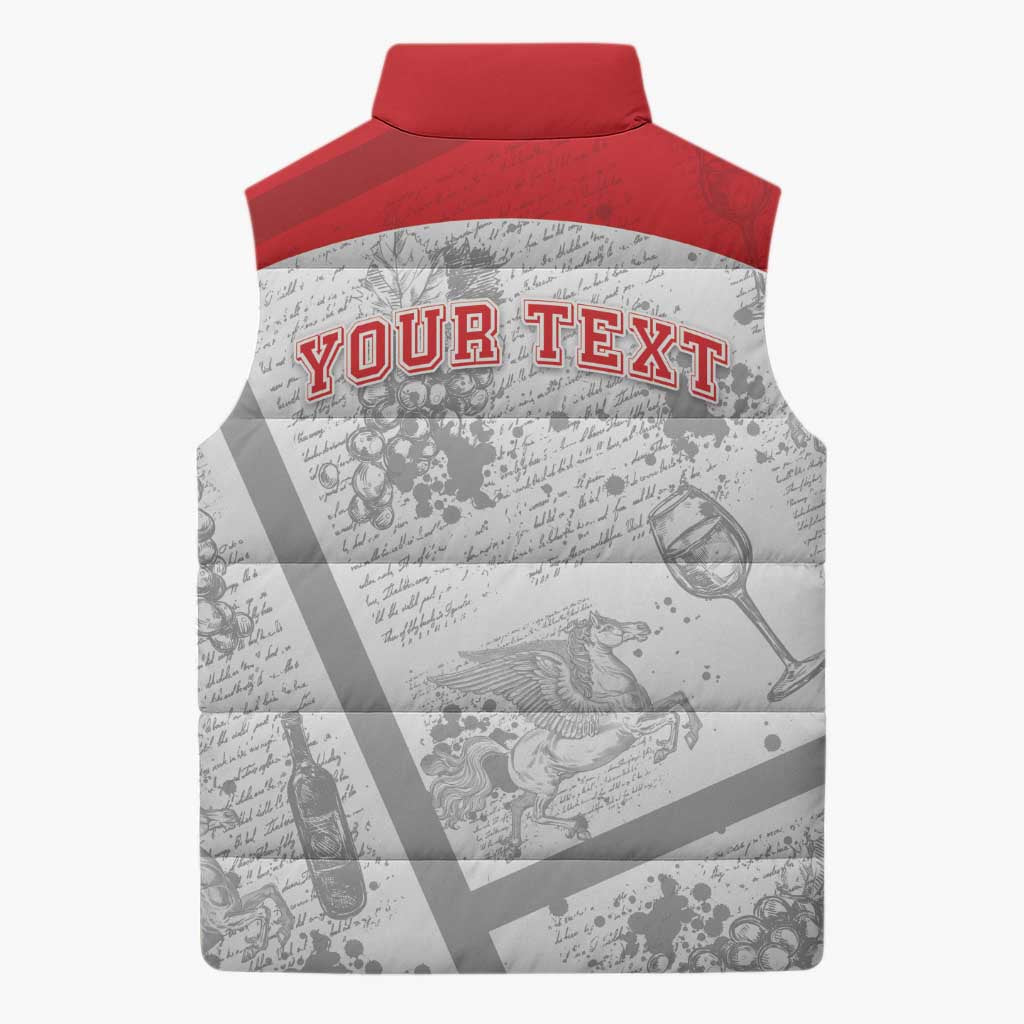 Personalized Italy Tuscany Sleeveless Puffer Jacket Toscana Wine Club - Wonder Print Shop