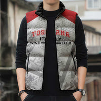 Personalized Italy Tuscany Sleeveless Puffer Jacket Toscana Wine Club - Wonder Print Shop