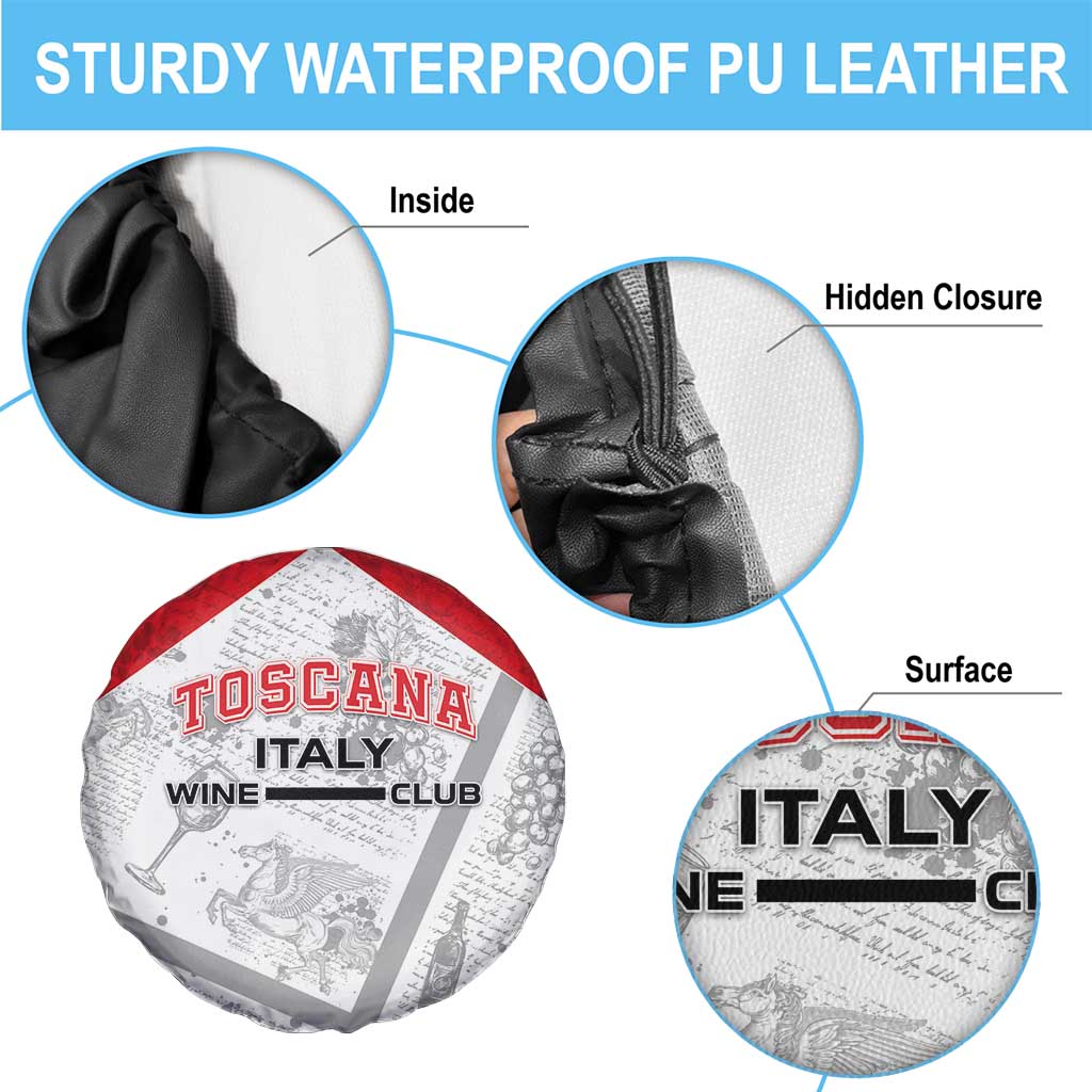 Italy Tuscany Spare Tire Cover Toscana Wine Club - Wonder Print Shop