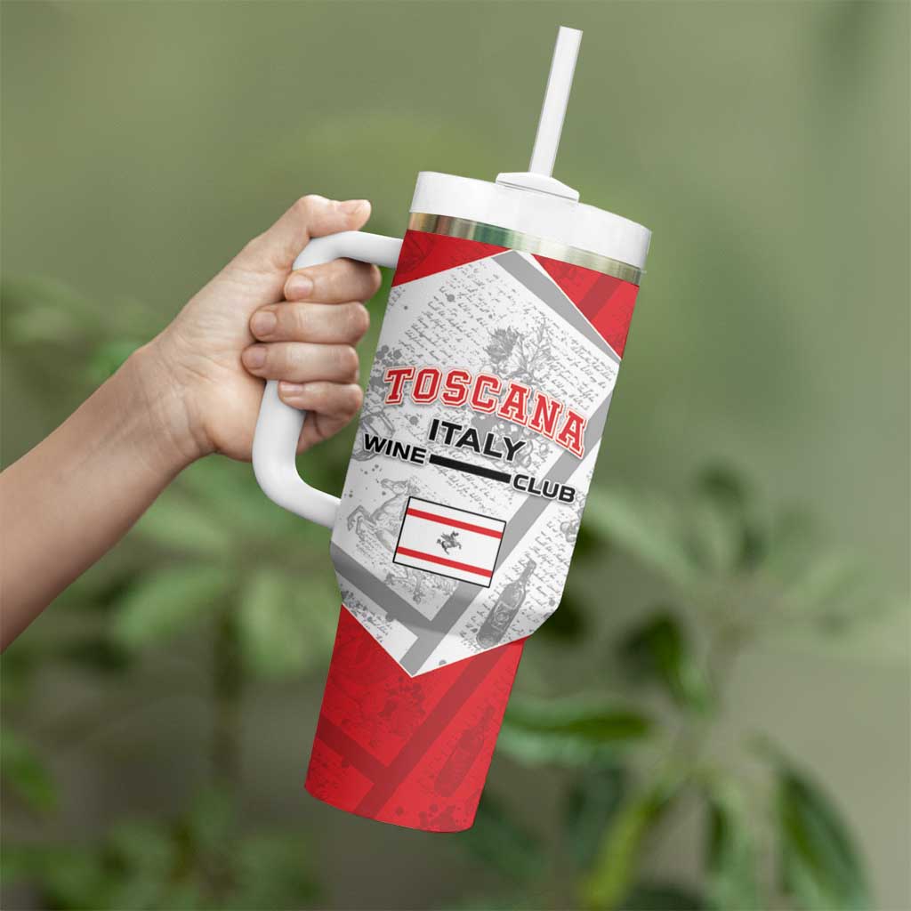 Personalized Italy Tuscany Tumbler With Handle Toscana Wine Club - Wonder Print Shop