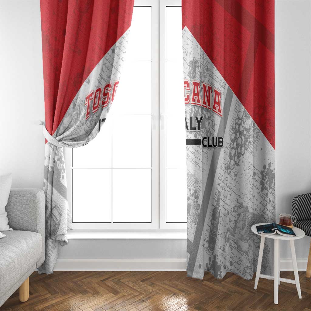 Italy Tuscany Window Curtain Toscana Wine Club - Wonder Print Shop