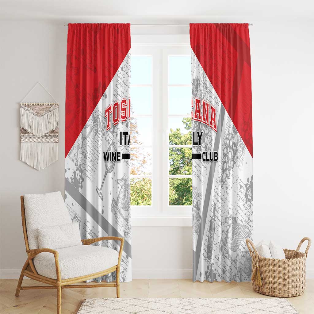 Italy Tuscany Window Curtain Toscana Wine Club - Wonder Print Shop