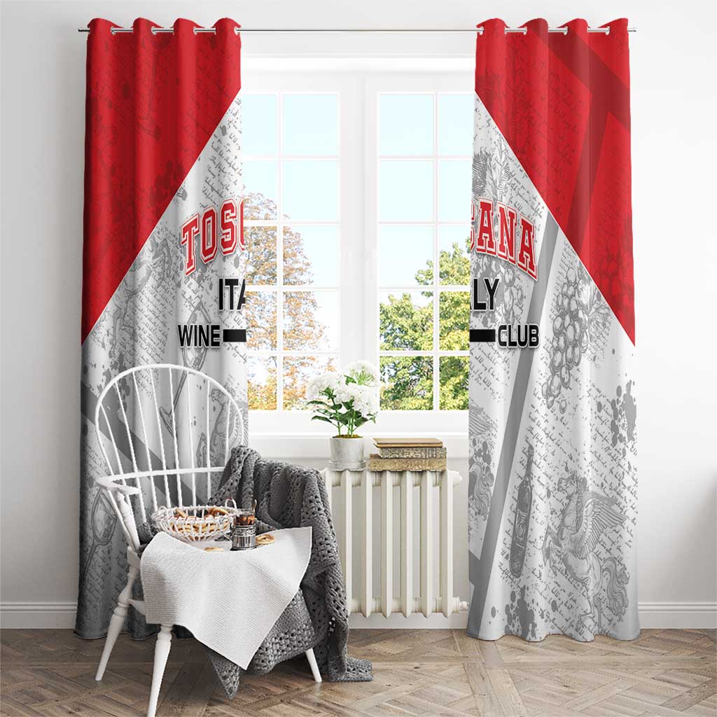 Italy Tuscany Window Curtain Toscana Wine Club - Wonder Print Shop