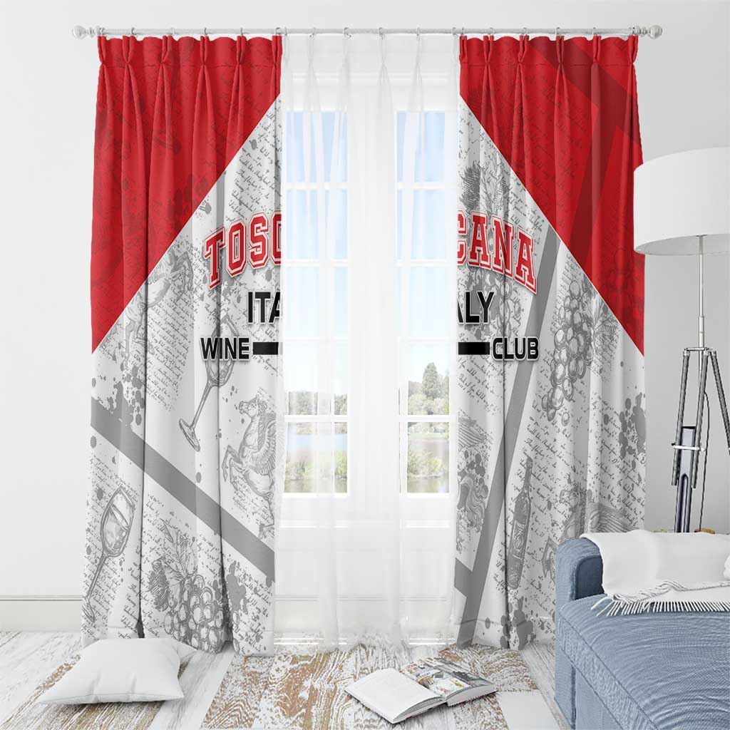 Italy Tuscany Window Curtain Toscana Wine Club - Wonder Print Shop