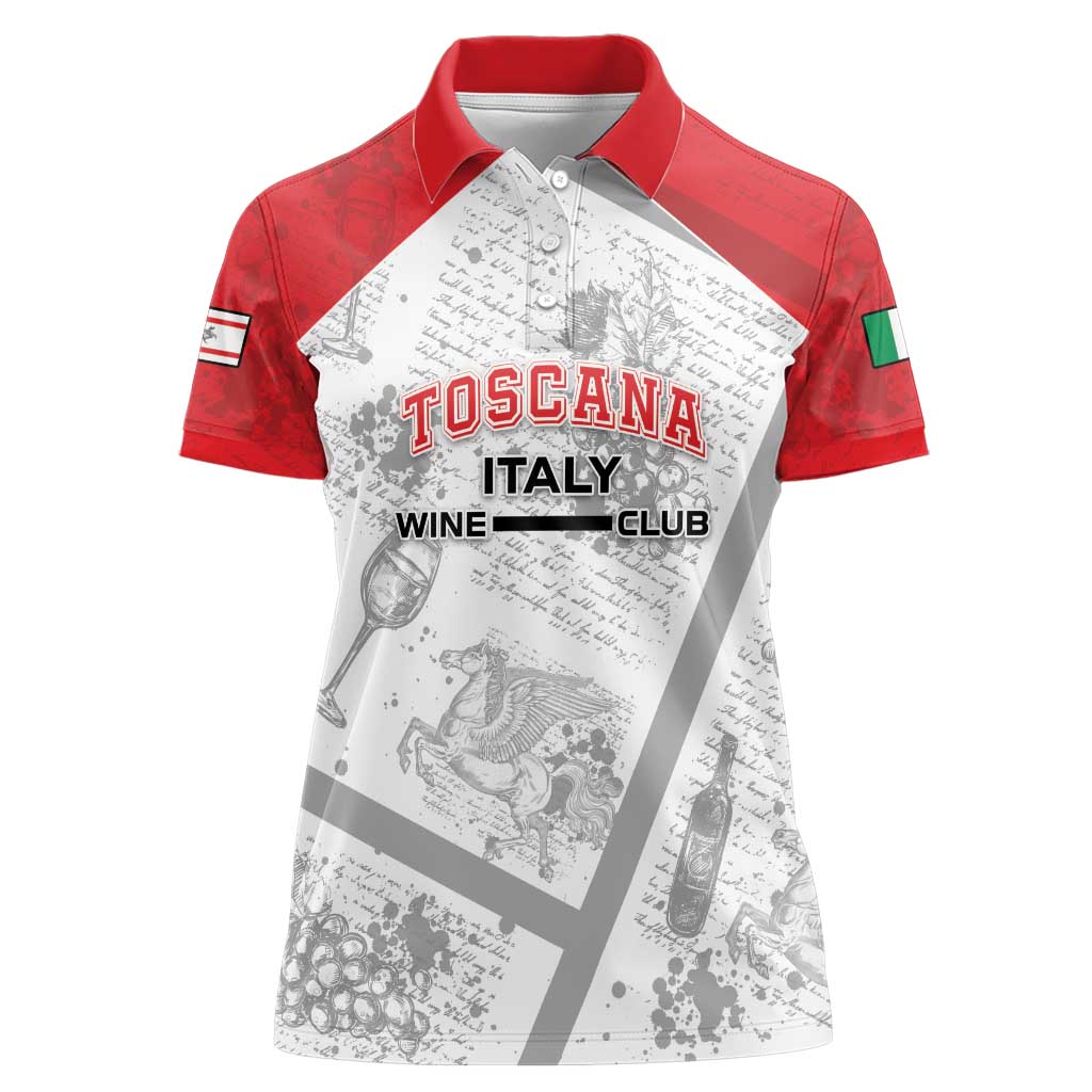Personalized Italy Tuscany Women Polo Shirt Toscana Wine Club - Wonder Print Shop