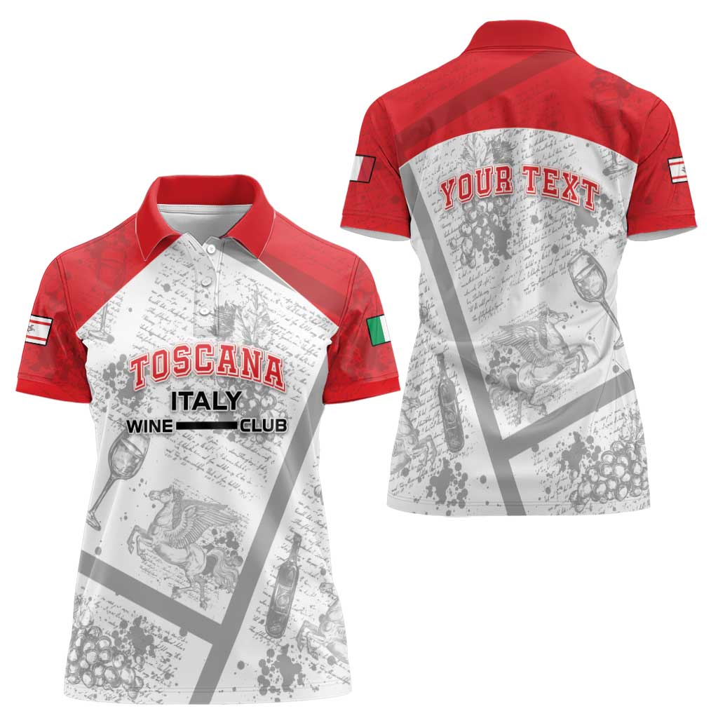 Personalized Italy Tuscany Women Polo Shirt Toscana Wine Club - Wonder Print Shop