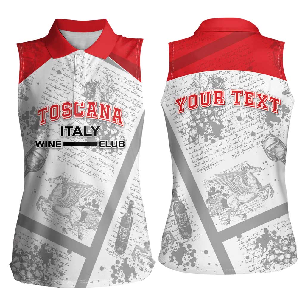 Personalized Italy Tuscany Women Sleeveless Polo Shirt Toscana Wine Club - Wonder Print Shop