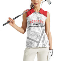 Personalized Italy Tuscany Women Sleeveless Polo Shirt Toscana Wine Club - Wonder Print Shop