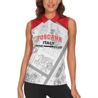 Personalized Italy Tuscany Women Sleeveless Polo Shirt Toscana Wine Club - Wonder Print Shop