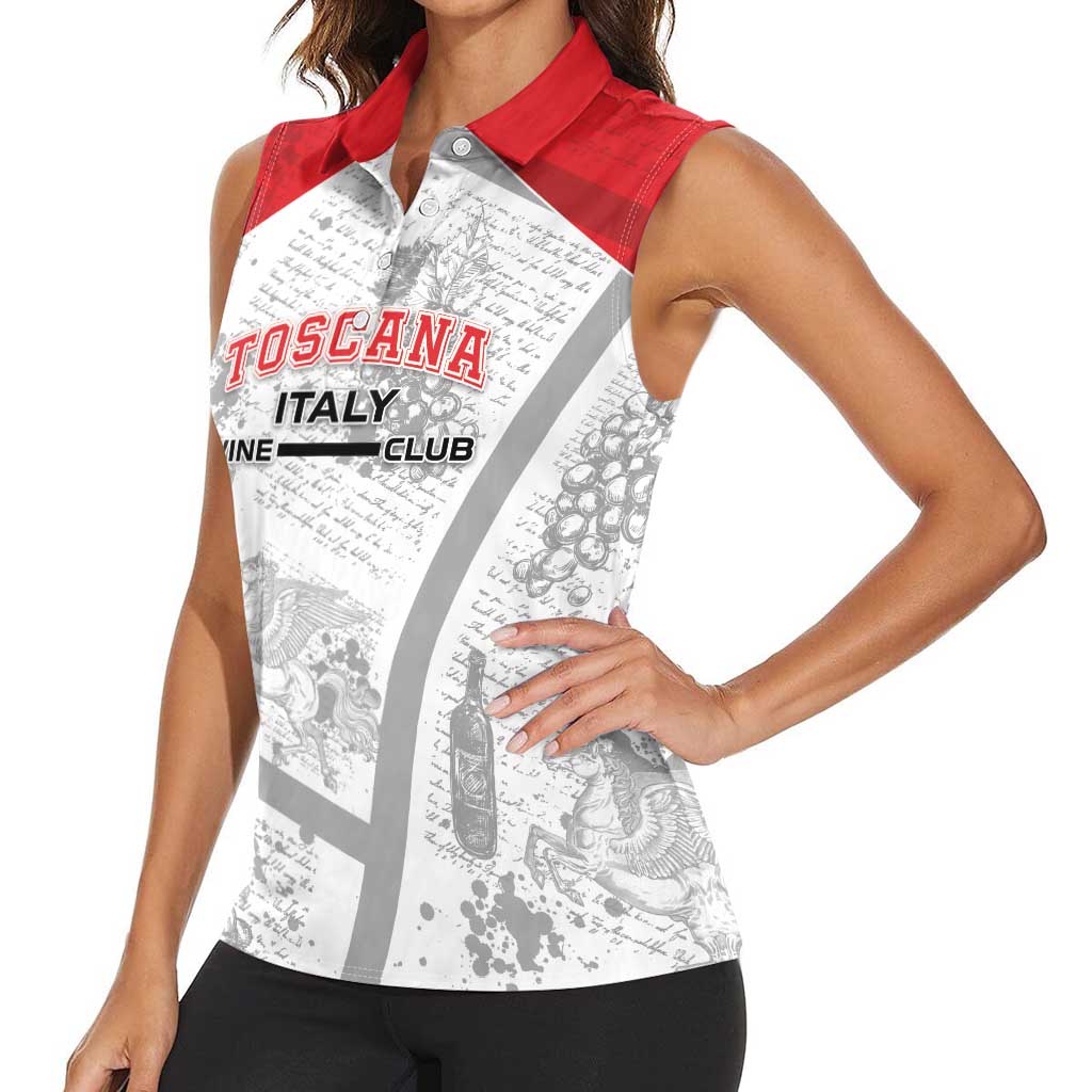 Personalized Italy Tuscany Women Sleeveless Polo Shirt Toscana Wine Club - Wonder Print Shop