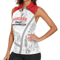 Personalized Italy Tuscany Women Sleeveless Polo Shirt Toscana Wine Club - Wonder Print Shop