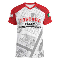 Personalized Italy Tuscany Women V-Neck T-Shirt Toscana Wine Club - Wonder Print Shop