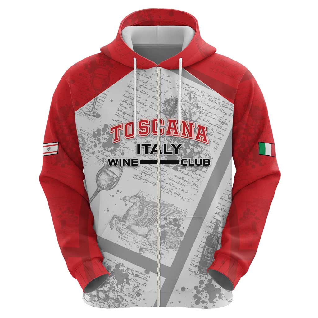 Personalized Italy Tuscany Zip Hoodie Toscana Wine Club - Wonder Print Shop