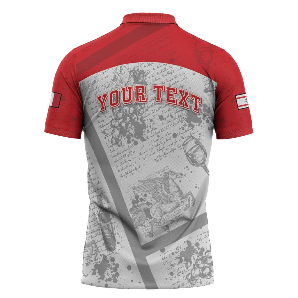 Personalized Italy Tuscany Zipper Polo Shirt Toscana Wine Club - Wonder Print Shop